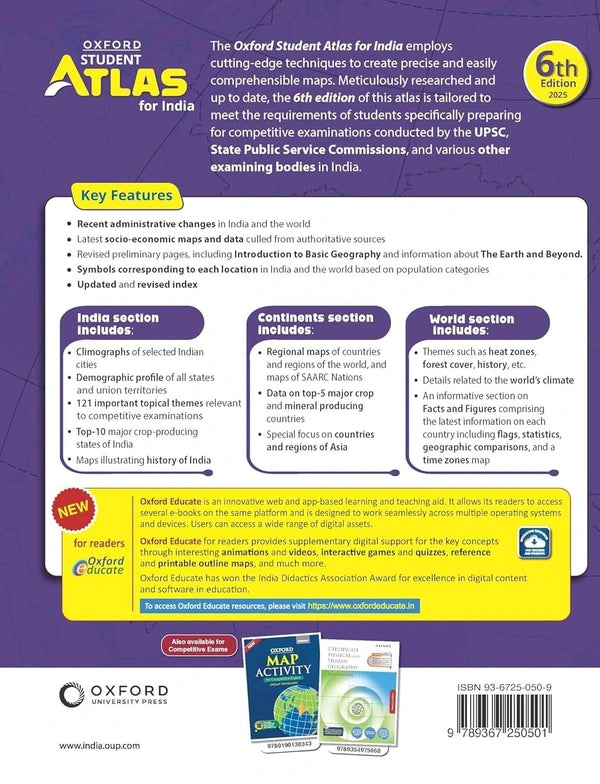 Oxford Student Atlas for India | 6th Edition | For UPSC and Competitive Exams