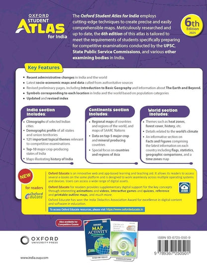Oxford Student Atlas for India | 6th Edition | For UPSC and Competitive Exams