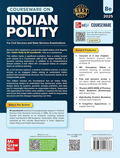 Indian Polity Courseware (English), 8e by M Laxmikanth